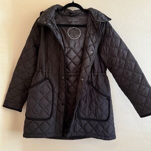 Bernardo Women's Charcoal Quilted Puffer Coat